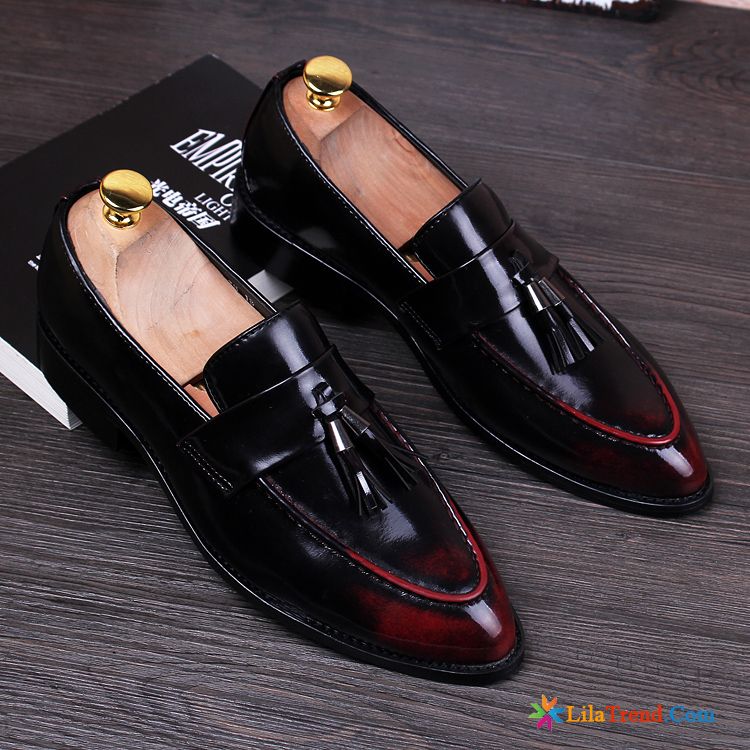 Monk Schuhe Herren Schwarz Geschäft Erhöht Retro Schuhe British