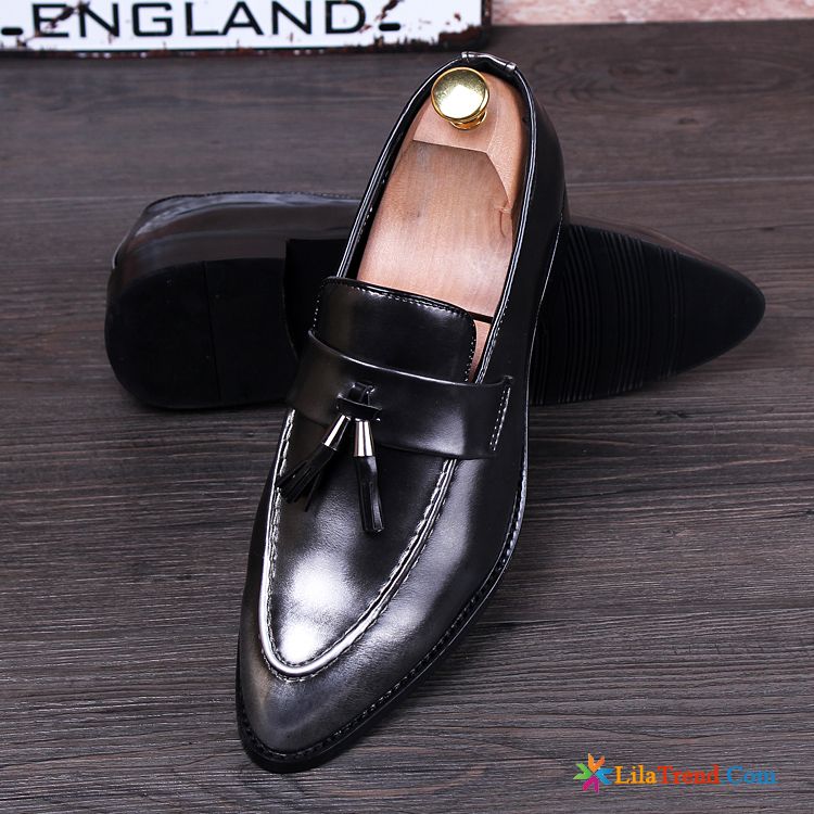 Monk Schuhe Herren Schwarz Geschäft Erhöht Retro Schuhe British