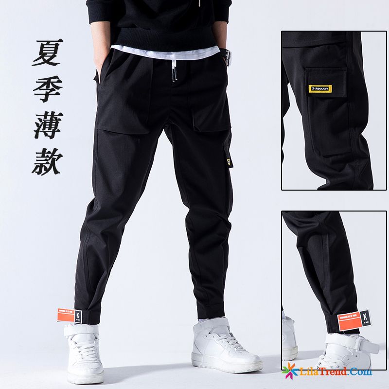 Outdoor Herren Cargohose Braun Grau Hiphop Dünn Werkzeugbau Ultra