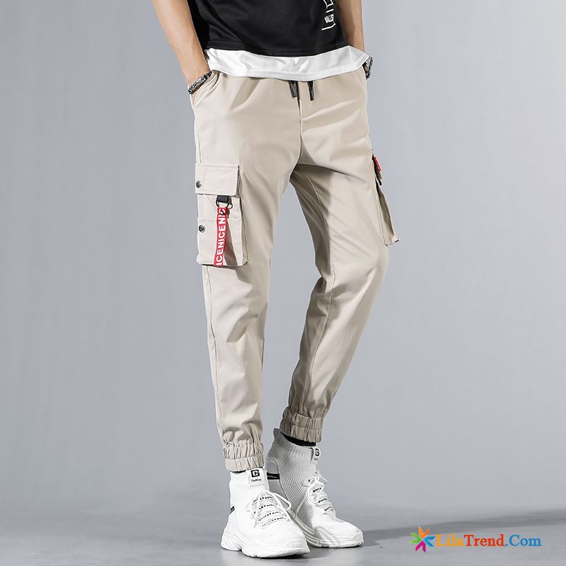 Outdoor Herren Cargohose Braun Grau Hiphop Dünn Werkzeugbau Ultra