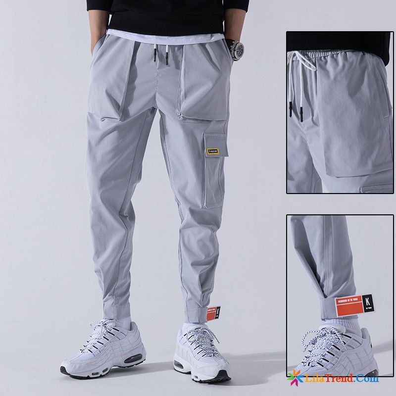 Outdoor Herren Cargohose Braun Grau Hiphop Dünn Werkzeugbau Ultra