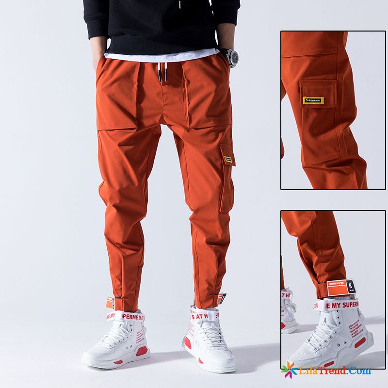 Outdoor Herren Cargohose Braun Grau Hiphop Dünn Werkzeugbau Ultra