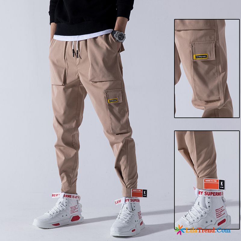 Outdoor Herren Cargohose Braun Grau Hiphop Dünn Werkzeugbau Ultra