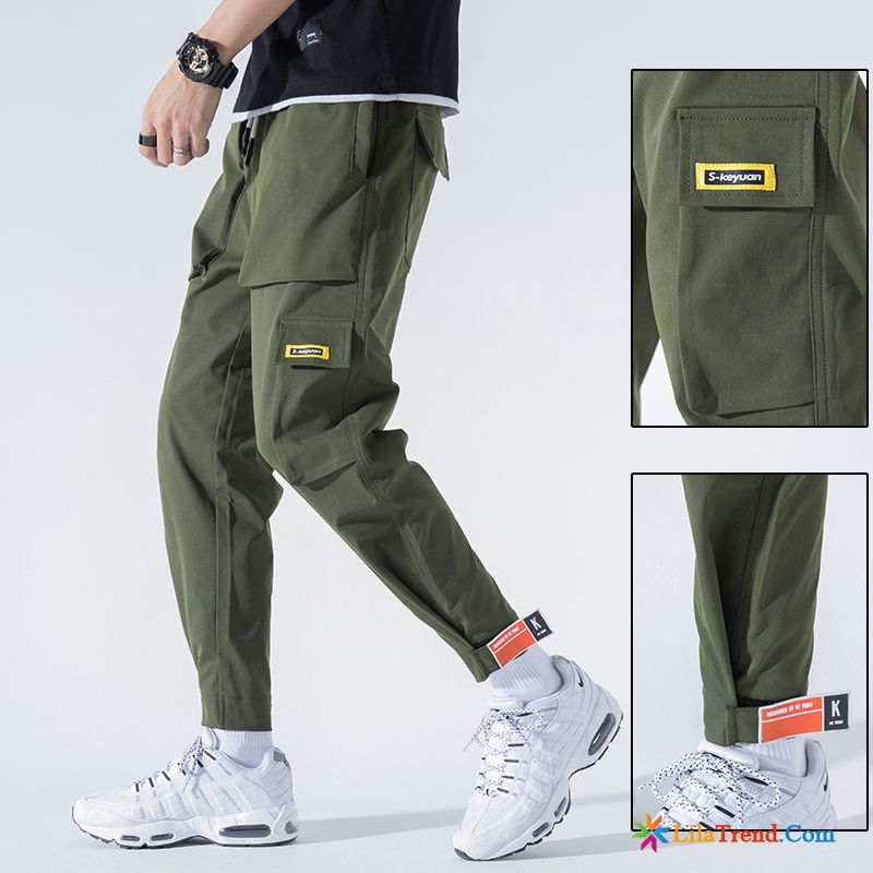 Outdoor Herren Cargohose Braun Grau Hiphop Dünn Werkzeugbau Ultra