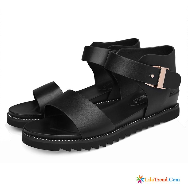 Riemensandalen Damen Plattform Wasserdichte Plattform Schnürschuhe Dicke Sohle Feder Günstig