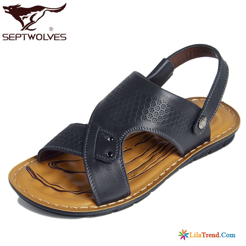 Riemensandalen Herren Sommer Echtleder Strand Original Trend Billig