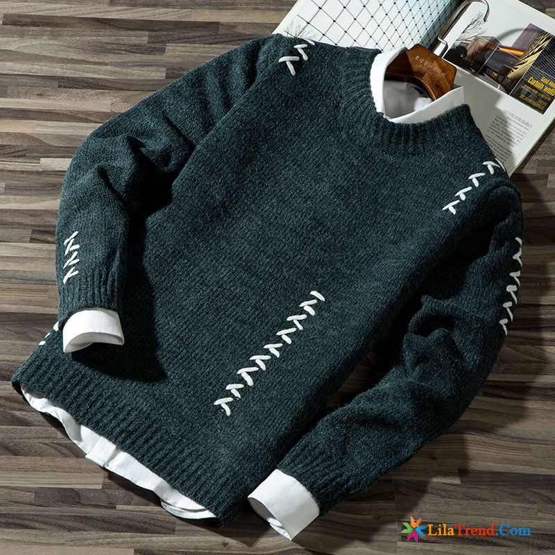 Rollkragenpullover Herren Grau Herren Schüler Rundausschnitt Pullovers Retro Kaufen