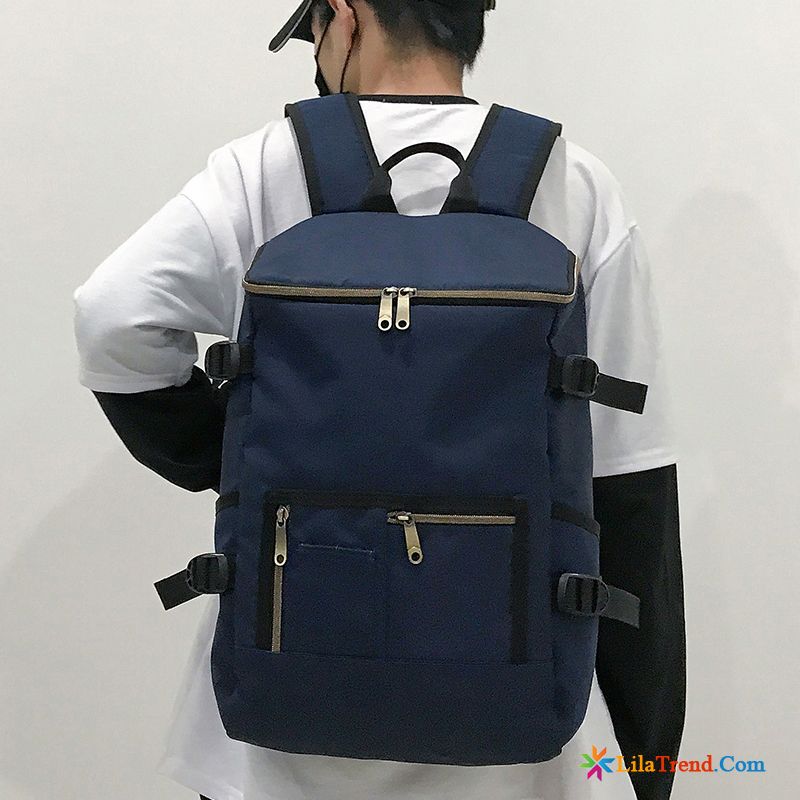 Rucksäck Mode Herren Dunkelblau Segeltuch Frau Mode Rucksack Trend