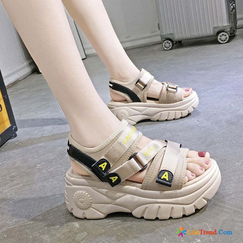 Römersandalen Damen Hoch Casual Plattform Dicke Sohle Neue Mode Billig