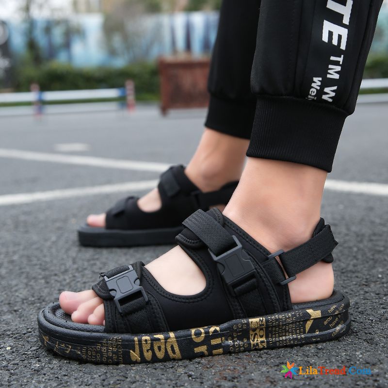 Sale Sandalen Herren Dunkelfarbig Outwear Sommer Strand Teenager Hausschuhe