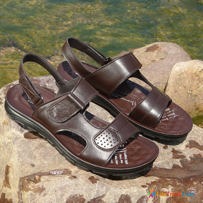 Sandalen Für Herren Draussen Echtleder Atmungsaktiv Neue Sandalen Kaufen