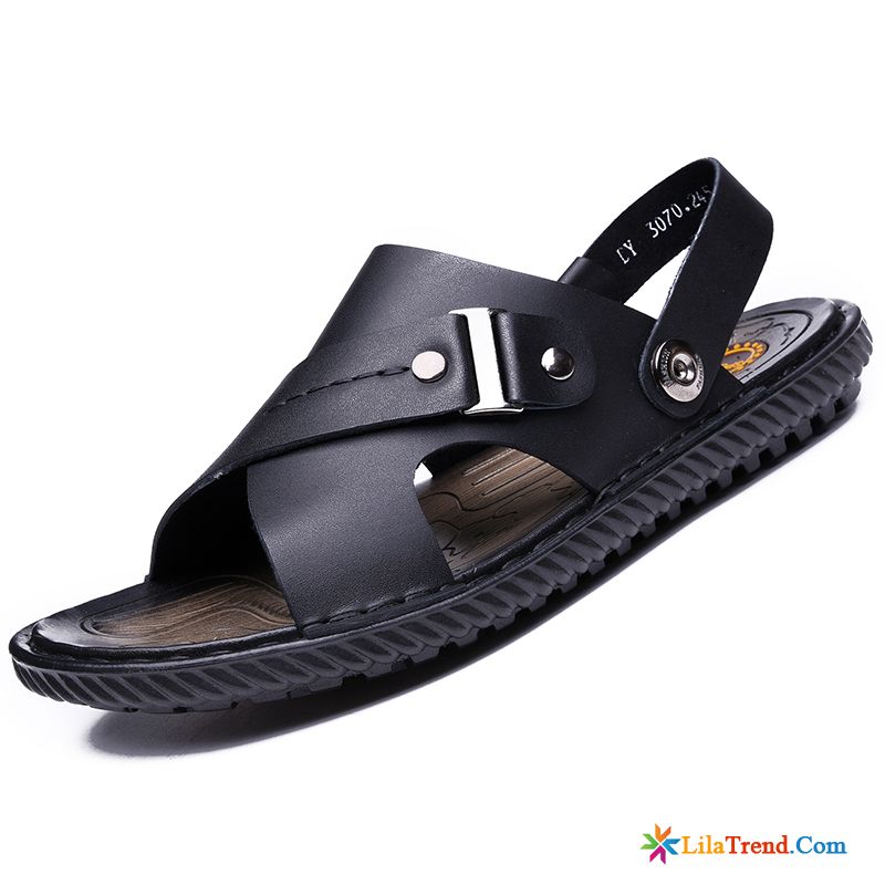 Sandalen Herren Keilabsatz Violett Sommer Oberleder Sandalen Hausschuhe Echtleder Günstig