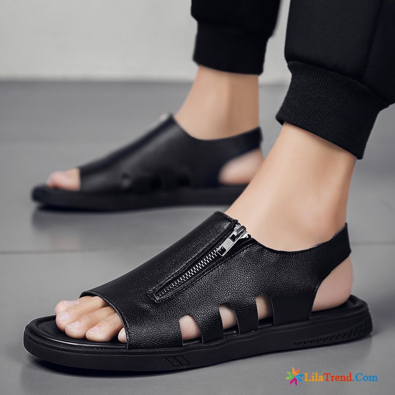 Sandalen Herren Sale Persönlichkeit Mode Echtleder Atmungsaktiv Allgleiches