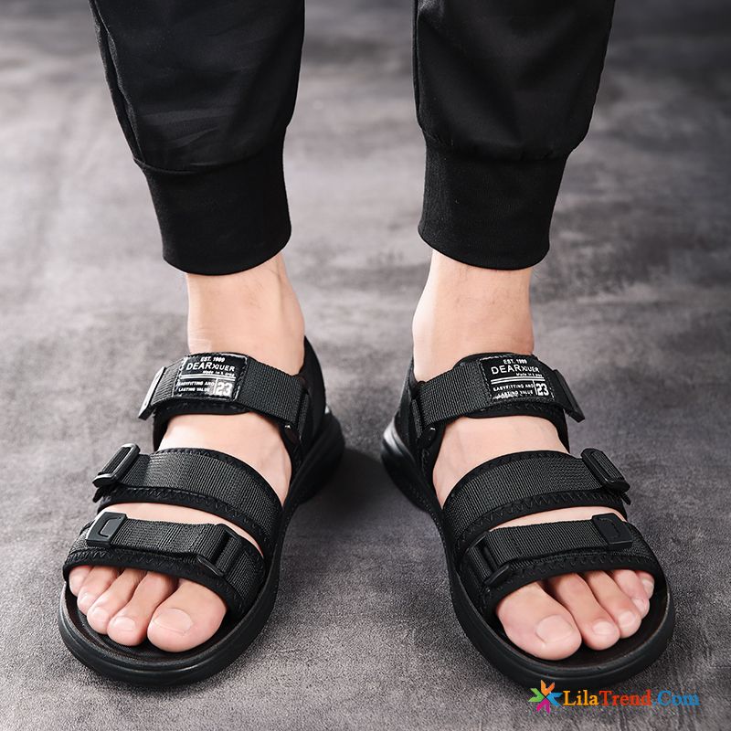 Sandalen Outdoor Herren Grau Pantolette Atmungsaktiv Jugend Trend Sandalen Günstig