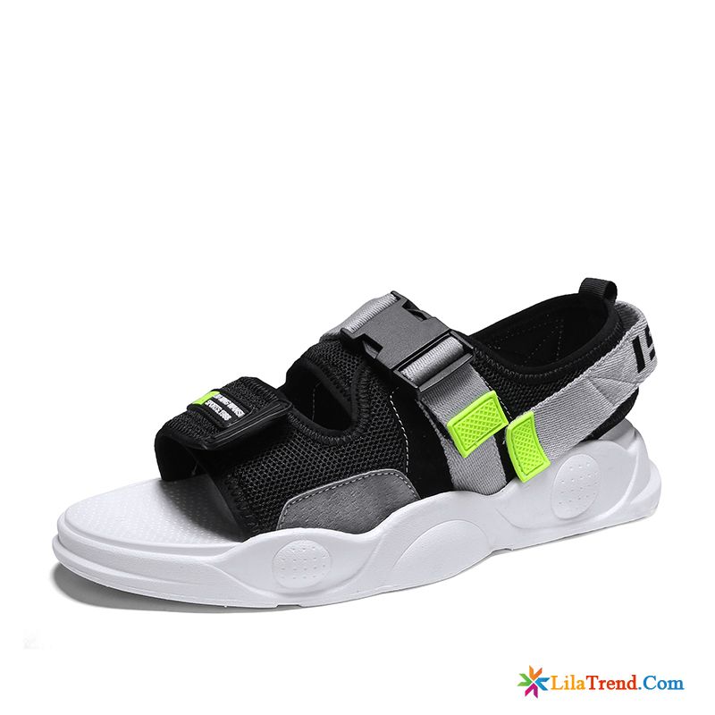 Sandalen Schwarz Herren Casual Sandalen Weiche Sohle Schuhe Jugend Billig