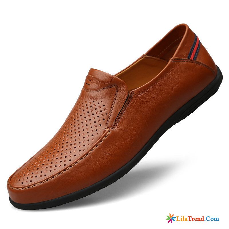 Schicke Schuhe Herren Echtleder Sommer Faul Slip-on Casual