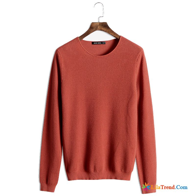 Schlauchkragen Pullover Herren Schlank Rundausschnitt Herbst Herren Strickwaren Günstig