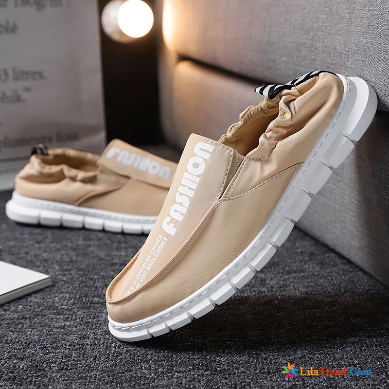 Schnürschuhe Herren Silber Mesh Tuch Schuhe Slip-on Atmungsaktiv Trend Günstig