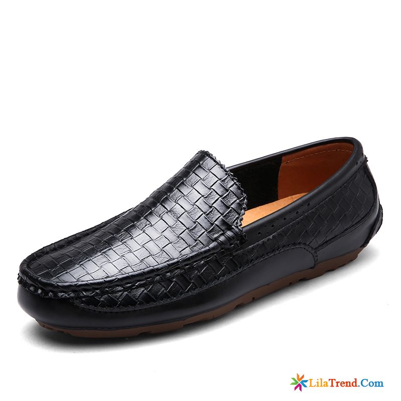 Schnürschuhe Herren Silber Slip-on Fahrt Mokassins Oxford Sohle Lederschuhe Günstig