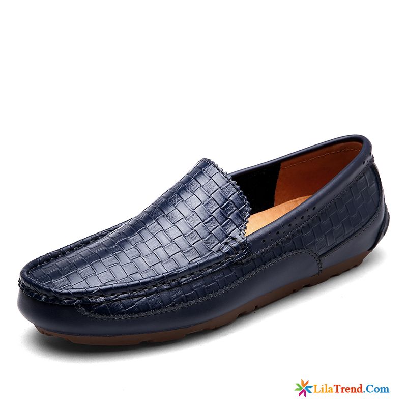 Schnürschuhe Herren Silber Slip-on Fahrt Mokassins Oxford Sohle Lederschuhe Günstig