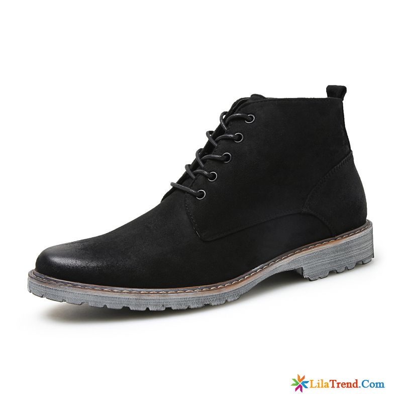 Schuhe Leder Herren Dunkelfarbig Neue Draussen Martin Stiehlt Casual British Günstig