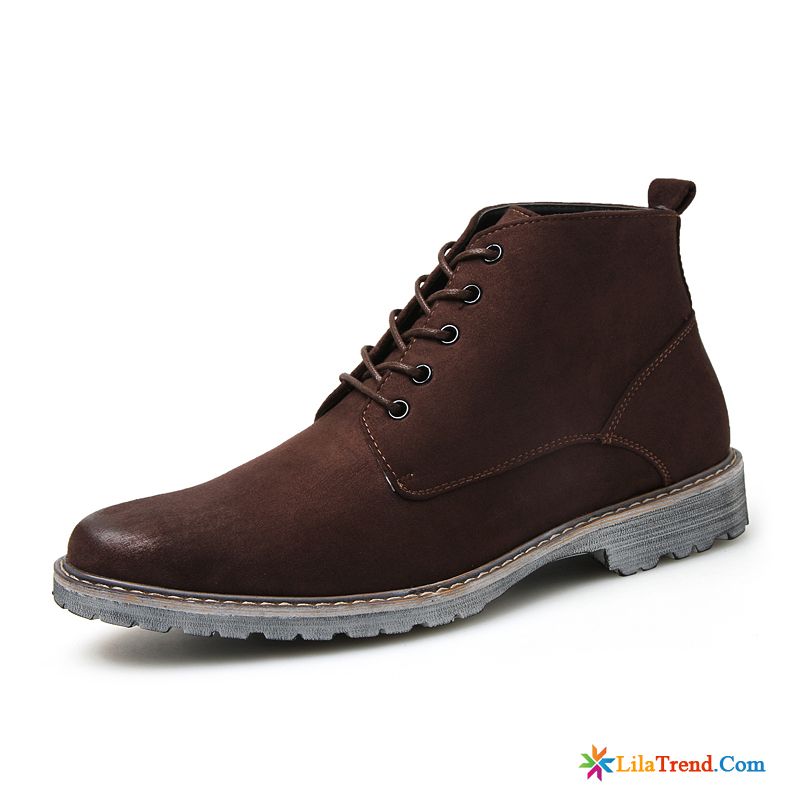 Schuhe Leder Herren Dunkelfarbig Neue Draussen Martin Stiehlt Casual British Günstig