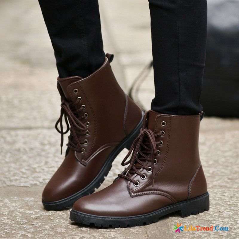 Schuhe Sneaker Herren Plus Samt Martin Stiefel Trend Hohe Billig