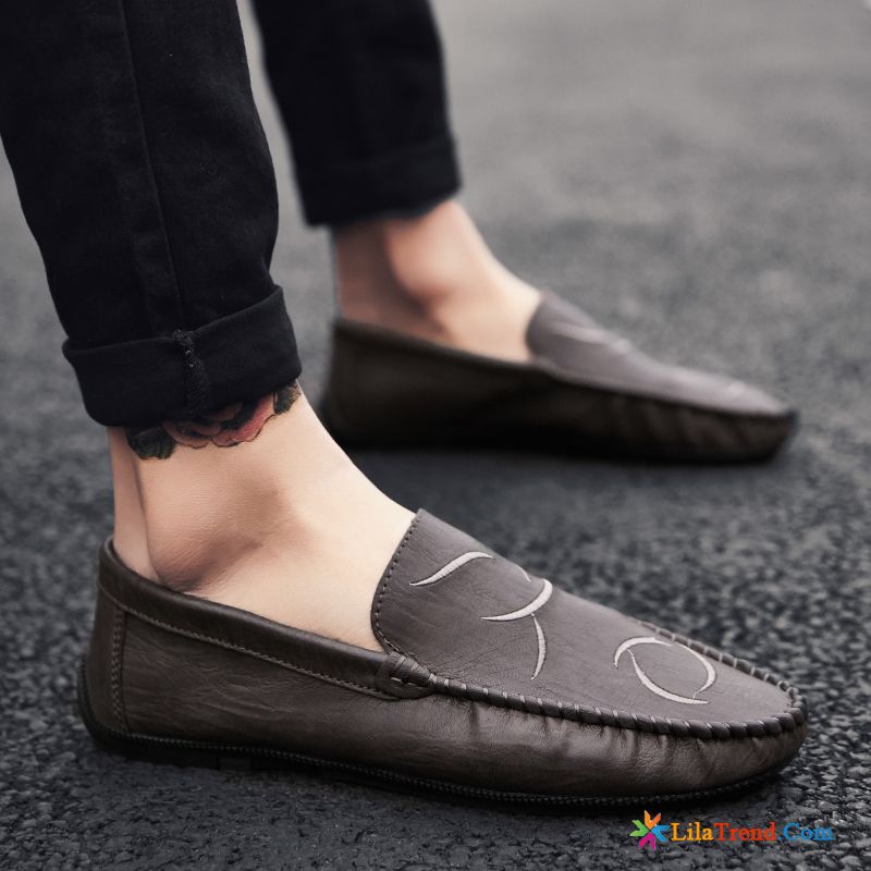 Schwarze Herren Dunkel Sommer Neue Weiche Sohle Casual Trend Billig