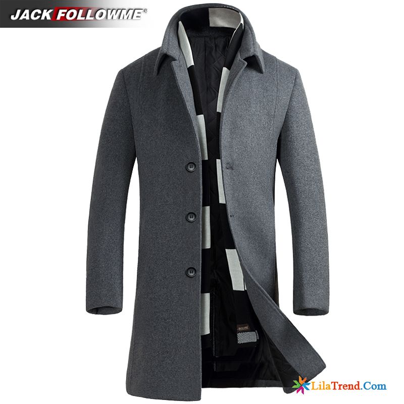 Schwarze Herren Jacke Rosarot Wolle Wollgewebe Revers Schlank Trend Kaufen