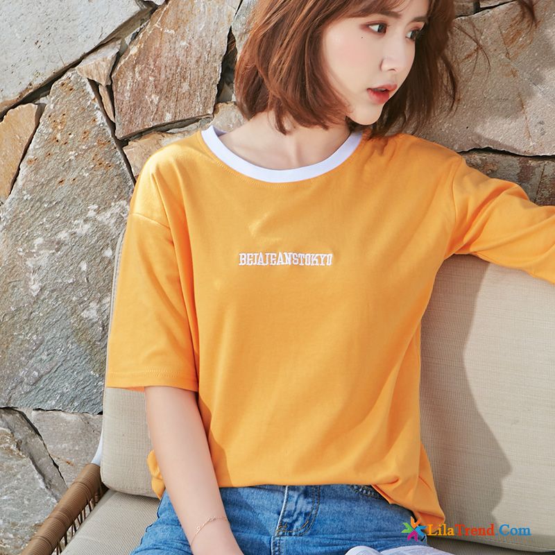 Shirts Online Bestellen Farbenreich Trend Baumwolle Sommer Lila Lose Verkaufen