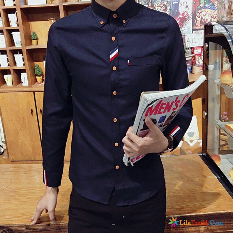 Slim Fit Shirt Herren Teenager Herren Kleider Gut Aussehend Schüler Billig