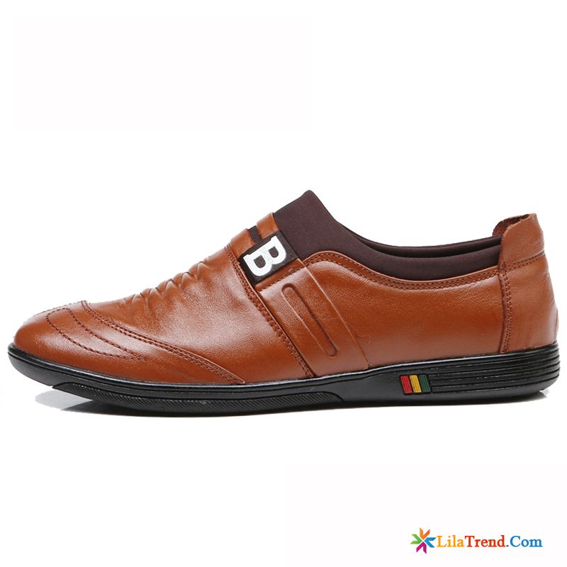 Sommer Leder Schuhe Orangerot Lederschuhe Neue Casual Echtleder Schuhe