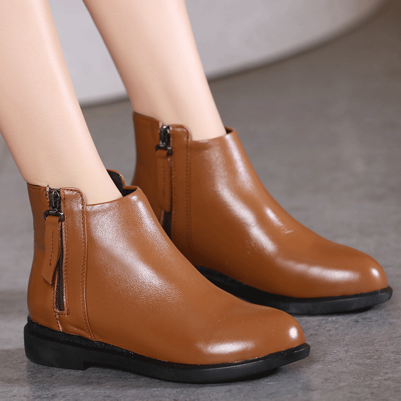 Sommerstiefel Damen Echtleder Schuhe Trend Damen Kurze Stiefel Günstig