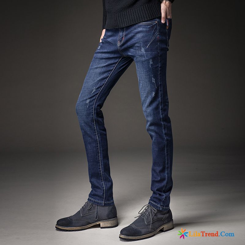 Straight Fit Jeans Herren Dünn Trend Herren Herbst Jugend Günstig