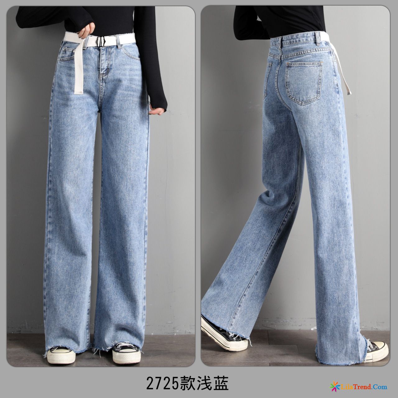 Stylische Jeans Damen Dunkelgrün Gerade Hose Lose Damen Trend Kaufen