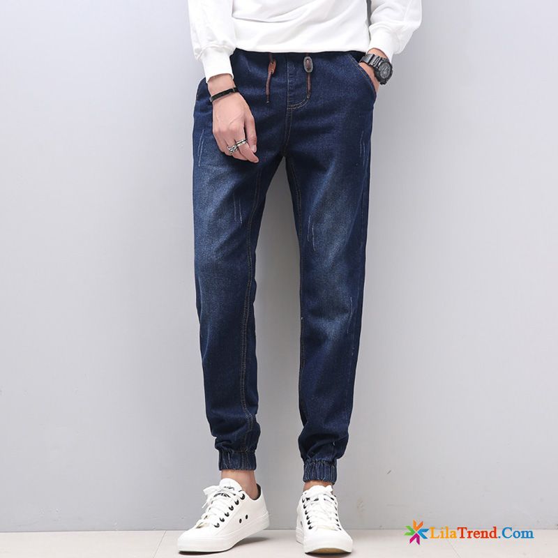 Stylische Jeans Herren Herren Jeans Geschlossener Mund Teenager Feder