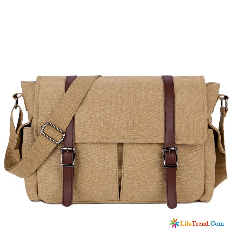 Tasche Herren Khaki Retro Schultertaschen Messenger-tasche Hohe Kapazität Herren Verkaufen