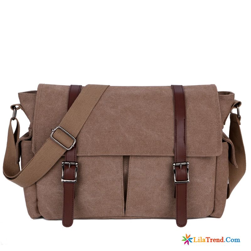 Tasche Herren Khaki Retro Schultertaschen Messenger-tasche Hohe Kapazität Herren Verkaufen