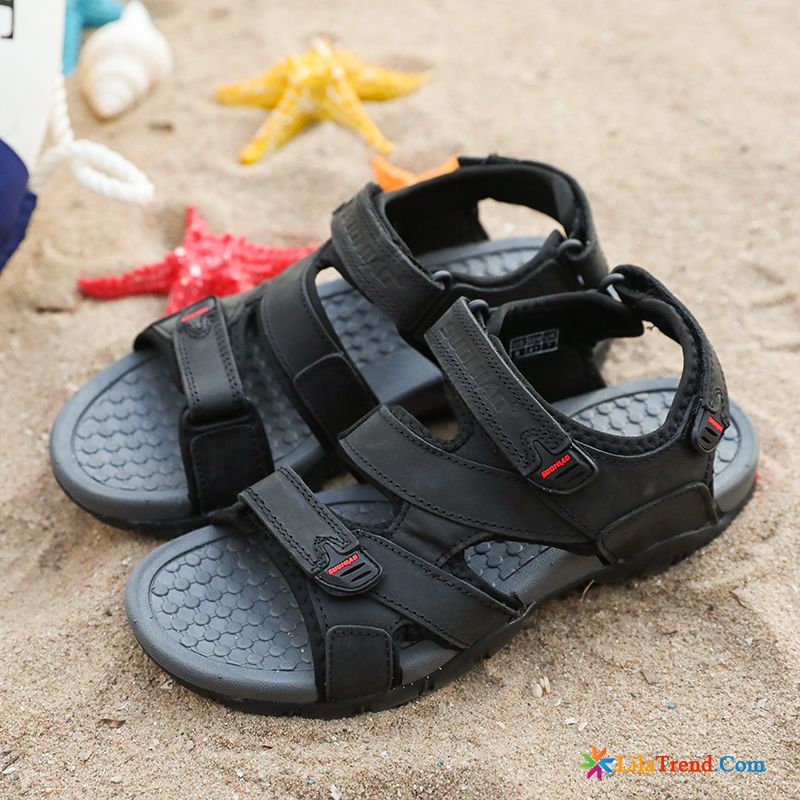 Trekking Sandalen Leder Herren Schuhe Atmungsaktiv Draussen Braun Casual Kaufen