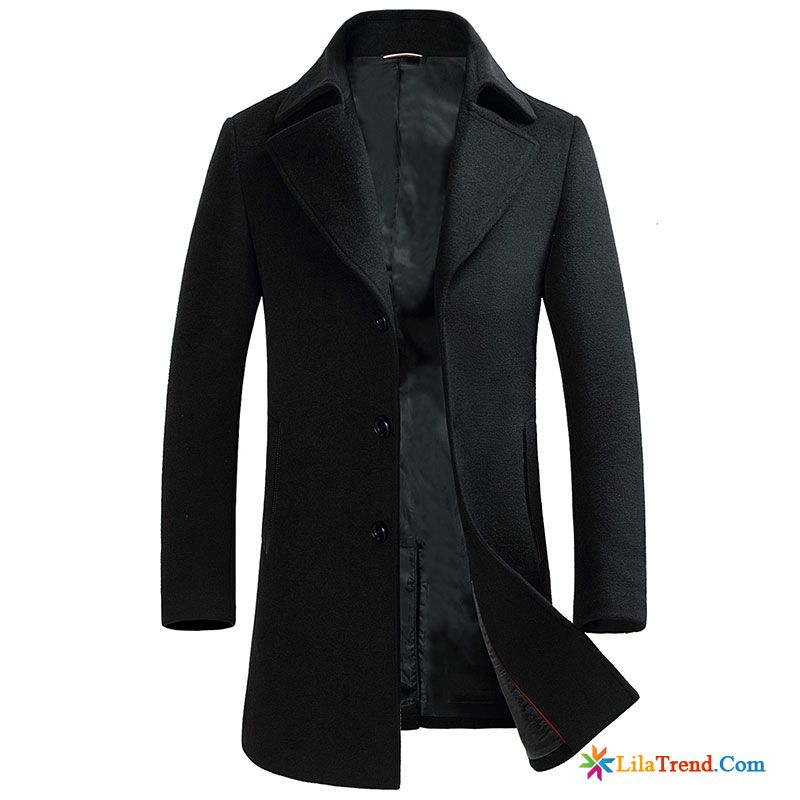 Trenchcoat Herren Grau Kupfer Revers Neu Mäntel Winter Lange Sale