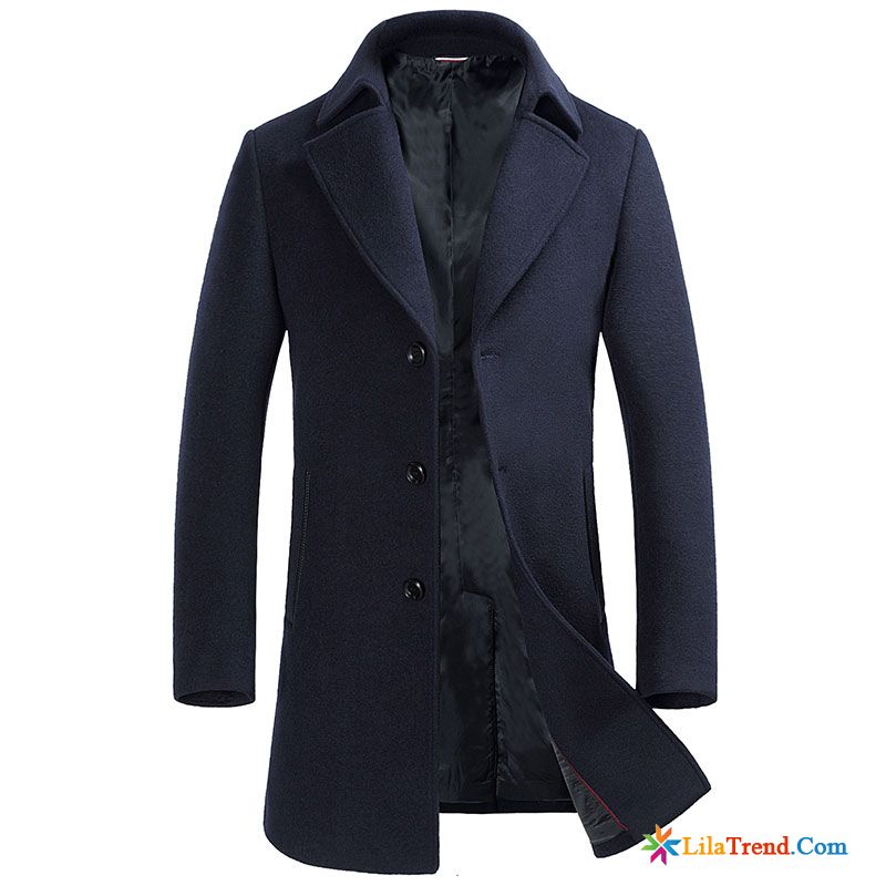 Trenchcoat Herren Grau Kupfer Revers Neu Mäntel Winter Lange Sale