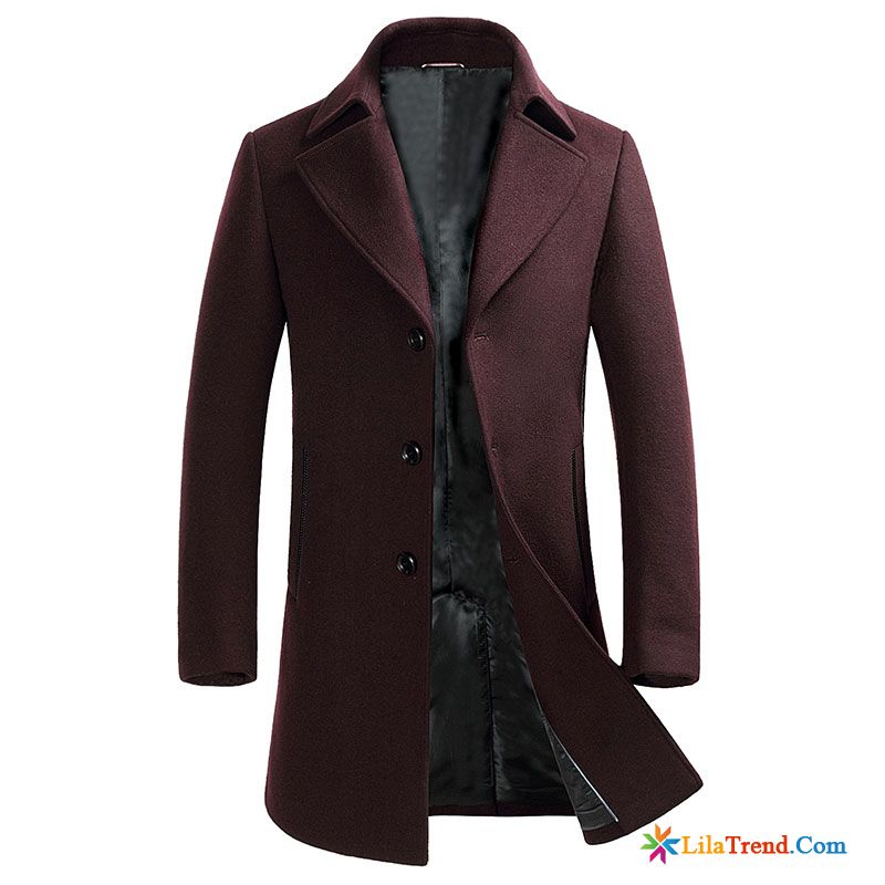 Trenchcoat Herren Grau Kupfer Revers Neu Mäntel Winter Lange Sale