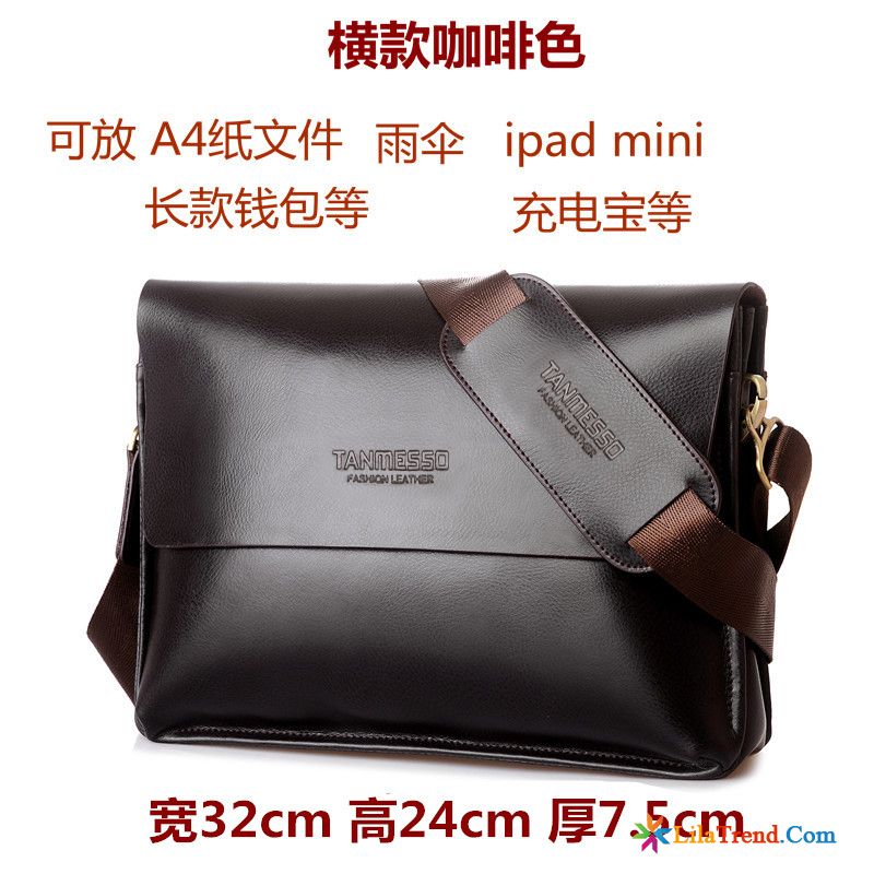 Umhängetasche Herren Groß Trend Geschäft Laptoptasche Ledertasche Mode Günstig