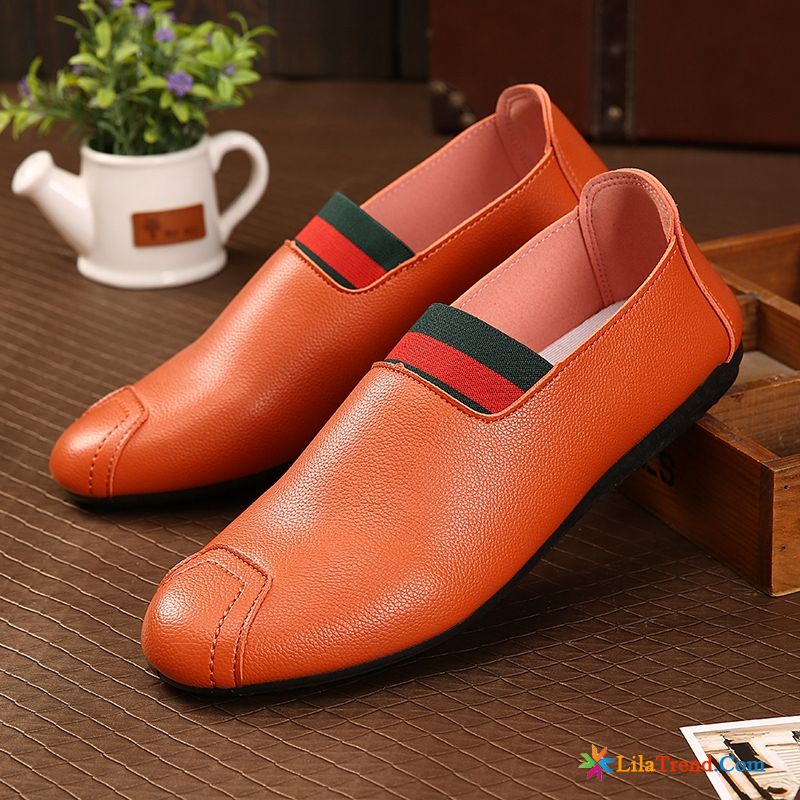 Veloursleder Schuhe Herren Türkis Slip-on Neue Schuhe Casual Fahrschuhe Billig