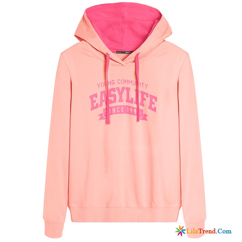 Weiße Kapuzenpullis Damen Orangerot Neu Feder Lange Ärmel Unteres Hemd Hoodies Kaufen