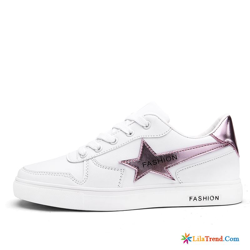 Weiße Schnürschuhe Damen Sommer Weiß Flache Damen Schnürschuhe