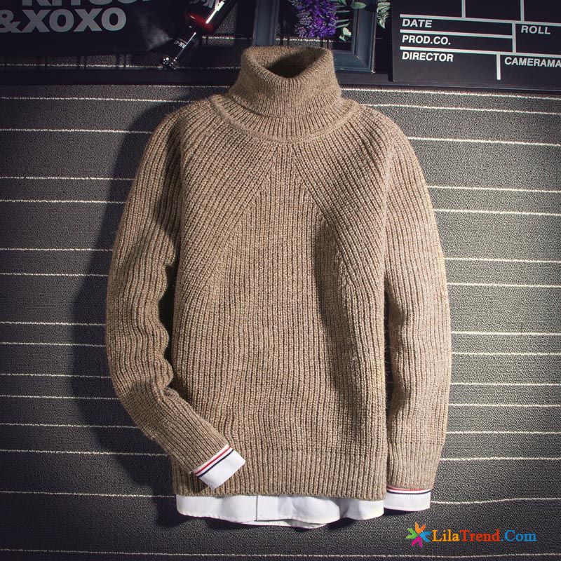 Weißer Pullover Herren Unteres Hemd Rollkragen Schüler Schlank Pullovers Kaufen