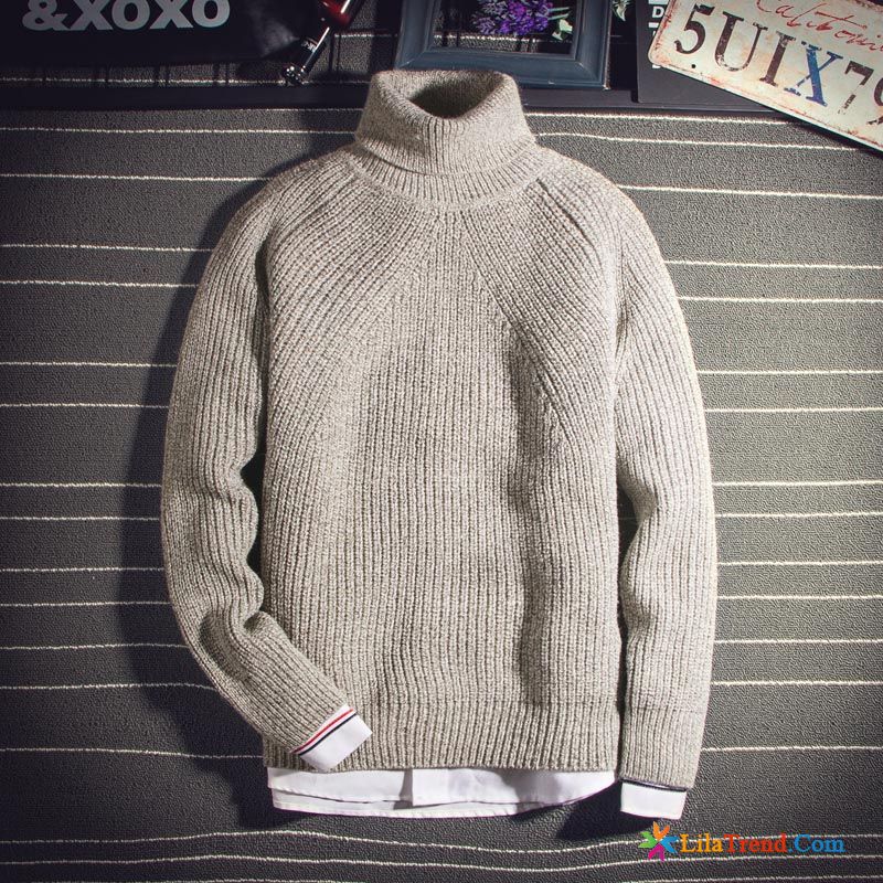 Weißer Pullover Herren Unteres Hemd Rollkragen Schüler Schlank Pullovers Kaufen