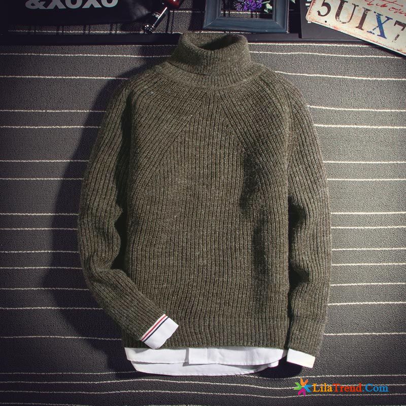 Weißer Pullover Herren Unteres Hemd Rollkragen Schüler Schlank Pullovers Kaufen