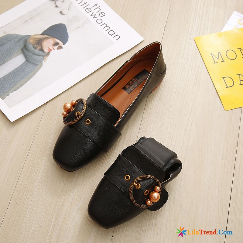 Winter Sneaker Damen Orange Slip-on Lederschuhe British Große Größe Flache Verkaufen